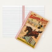 Carnet Affiche De Cirque Allemande D'Un Homme Se Trouvant (À l'intérieur)