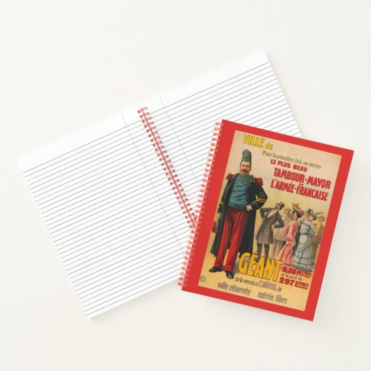 Carnet Affiche De Cirque De Foule Admirant Un Soldat Fran (Intérieur)