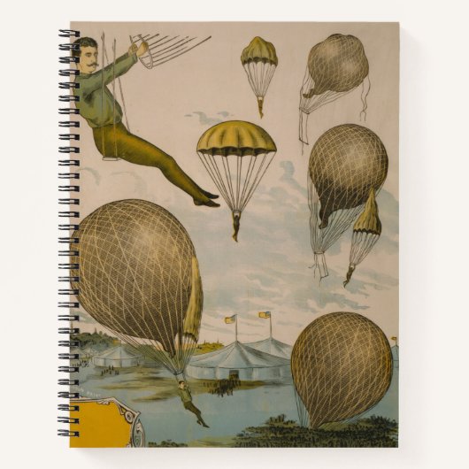 Carnet Affiche De Cirque D'Un Ballon Aérien (Devant)