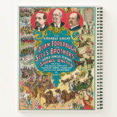 Carnet Affiche de cirque montrant de nombreuses scènes de (Dos)