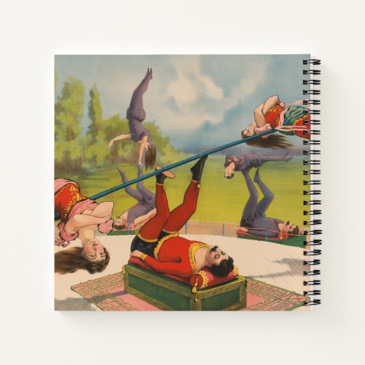 Carnet Affiche de cirque montrant des actes acrobatiques, (Dos)