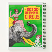 Carnet Affiche De Cirque Montrant Une Femme Et Un Éléphan (Dos)