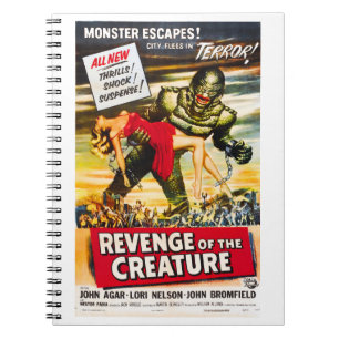 Carnet Affiche de film de style vintage sur les monstres