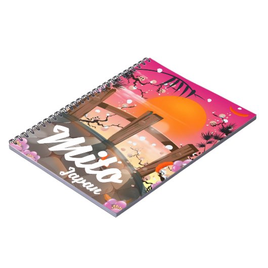 Carnet Affiche de fleurs de Mito Japon. (Côté gauche)