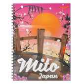 Carnet Affiche de fleurs de Mito Japon. (Devant)