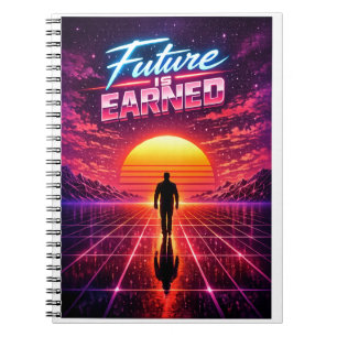 Carnet Affiche de motivation Rétro Futuriste