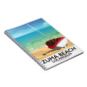 Carnet Affiche de plage de Zuma Beach LA Rail (Côté Droit)