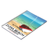 Carnet Affiche de plage de Zuma Beach LA Rail (Côté gauche)