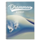 Carnet Affiche de ski de Drammen Norvège (Devant)