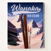 Carnet Affiche de ski de Wanaka en Nouvelle-Zélande (Dos)