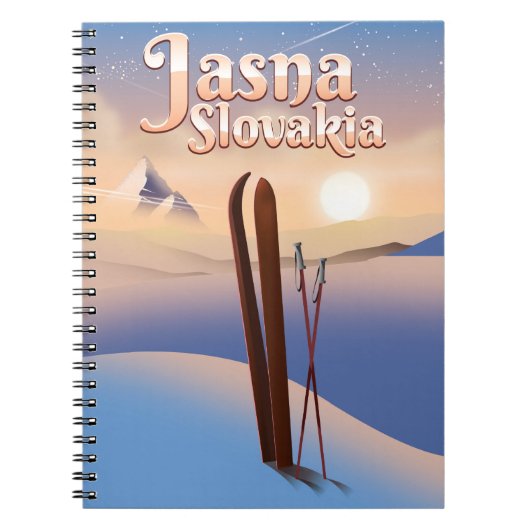 Carnet Affiche de ski Jasna, Slovaquie. (Devant)