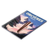 Carnet Affiche de ski ORCIÈRES france (Côté gauche)