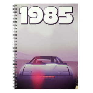Carnet affiche de supercar vintage 1985