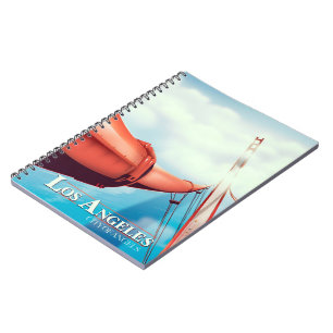 Carnet Affiche de vacances de Los Angeles "ville des Ange