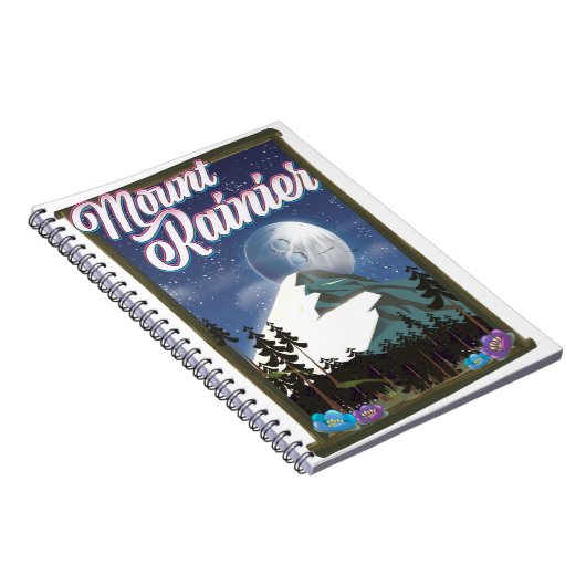 Carnet Affiche de vacances du Mont Rainier. (Côté Droit)