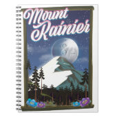 Carnet Affiche de vacances du Mont Rainier. (Devant)