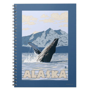 Carnet Affiche de Vintage voyage de baleine