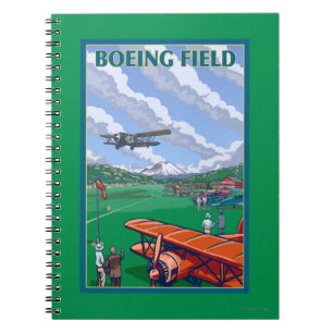 Carnet Affiche de Vintage voyage de champ de Boeing