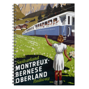 Carnet Affiche de Vintage voyage de la Suisse