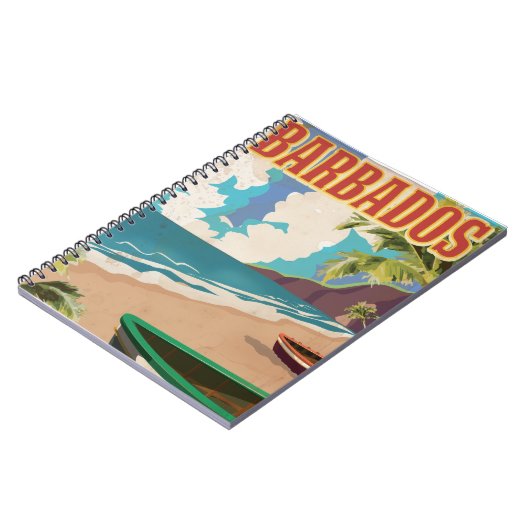 Carnet Affiche de voyage à la Barbade (Côté gauche)