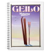Carnet Affiche de voyage à ski Geilo, Norvège (Devant)