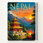 Carnet Affiche de voyage au Népal (Dos)