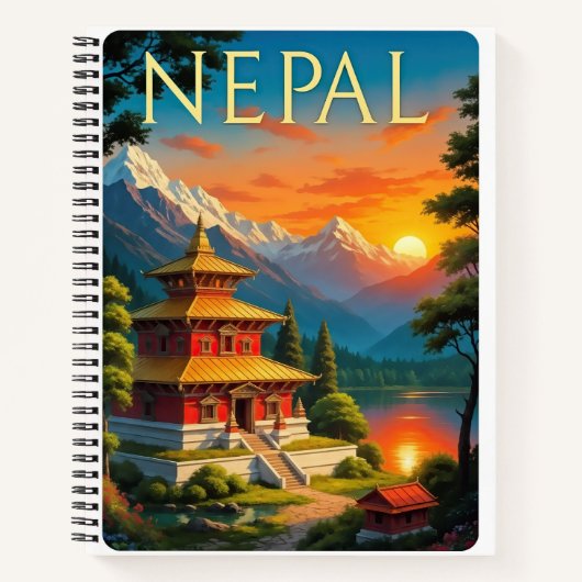 Carnet Affiche de voyage au Népal (Devant)