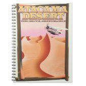 Carnet Affiche de voyage Aventure du désert d'Atacama. (Devant)