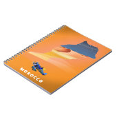 Carnet Affiche de voyage carte illustrée du Maroc. (Côté gauche)