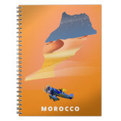 Carnet Affiche de voyage carte illustrée du Maroc. (Devant)