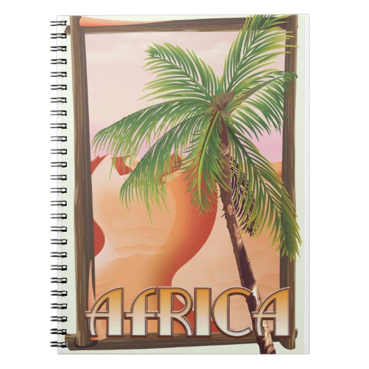 Carnet Affiche de voyage dans le désert africain (Devant)