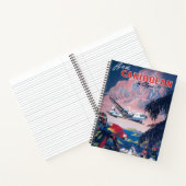 Carnet Affiche De Voyage D'Avion De Mer Survolant Les Car (Intérieur)