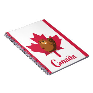 Carnet Affiche de voyage de bande dessinée de castor cana