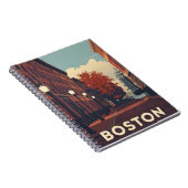 Carnet Affiche de voyage de Boston (Côté Droit)