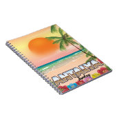 Carnet Affiche de voyage de plage d'Antalya Turquie (Côté Droit)