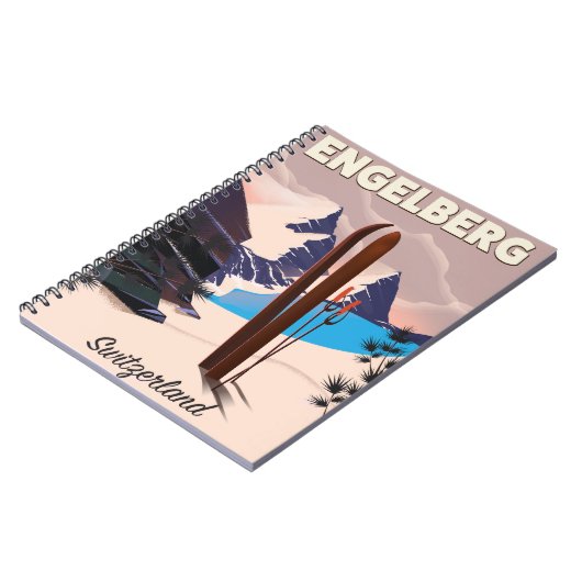 Carnet Affiche de voyage de ski Engelberg Suisse (Côté gauche)