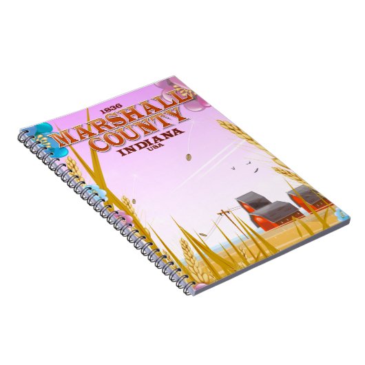 Carnet Affiche de voyage du comté de Marshall '1836' Indi (Côté Droit)