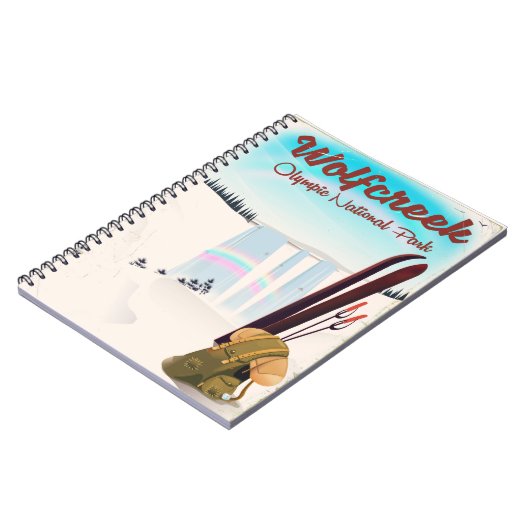 Carnet Affiche de voyage du parc national olympique Wolf (Côté gauche)