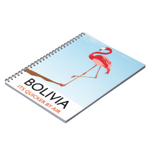 Carnet Affiche de voyage Flamant de Bolivie
