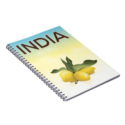 Carnet Affiche de voyage India Lemon (Côté Droit)