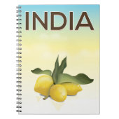 Carnet Affiche de voyage India Lemon (Devant)