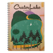 Carnet Affiche de voyage lac de cratère Canada (Devant)