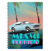 Carnet Affiche de voyage Miami Floride années 80 (Devant)