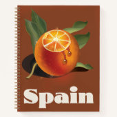 Carnet Affiche de voyage orange Espagne (Devant)