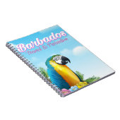 Carnet Affiche de voyage Perroquet de la Barbade (Côté Droit)