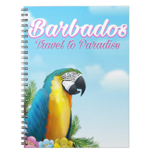 Carnet Affiche de voyage Perroquet de la Barbade