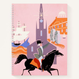 Carnet Affiche De Voyage Pour Allegheny Airlines À Boston