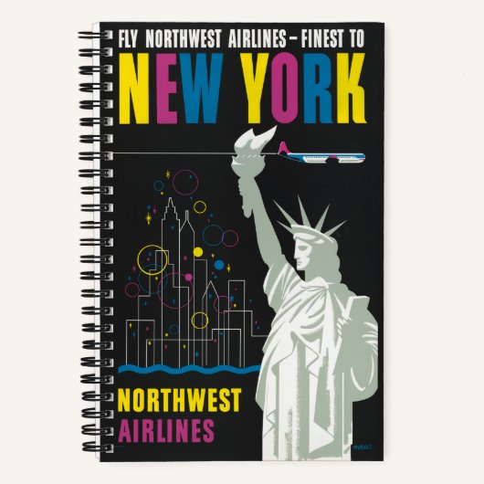 Carnet Affiche De Voyage Pour Vol Northwest Airlines (Recto)