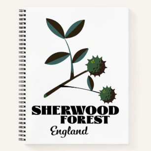 Carnet Affiche de voyage Sherwood Forest Angleterre