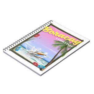 Carnet affiche de voyage sur la plage de Boracay aux Phil